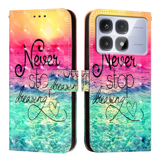 For Redmi K70 Ultra 5G Global 3D Painting Horizontal Flip Leather Phone Case(Chasing Dreams) by buy2fix