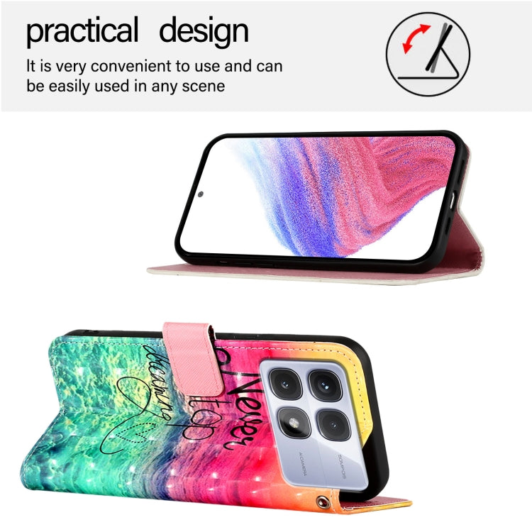 For Redmi K70 Ultra 5G Global 3D Painting Horizontal Flip Leather Phone Case(Chasing Dreams) by buy2fix