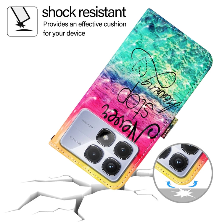 For Redmi K70 Ultra 5G Global 3D Painting Horizontal Flip Leather Phone Case(Chasing Dreams) by buy2fix