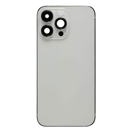For iPhone 14 Pro Max Battery Back Cover with Side Keys & Card Tray, Version:US Version(Silver) by buy2fix