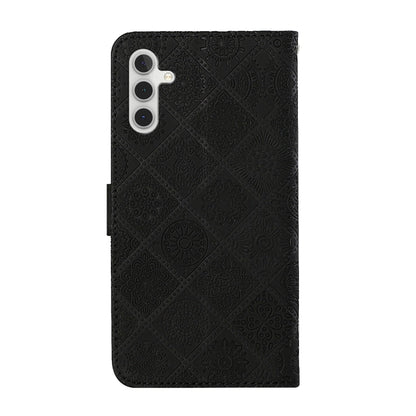 For Samsung Galaxy S25+ 5G Ethnic Style Embossed Pattern Leather Phone Case(Black) by buy2fix