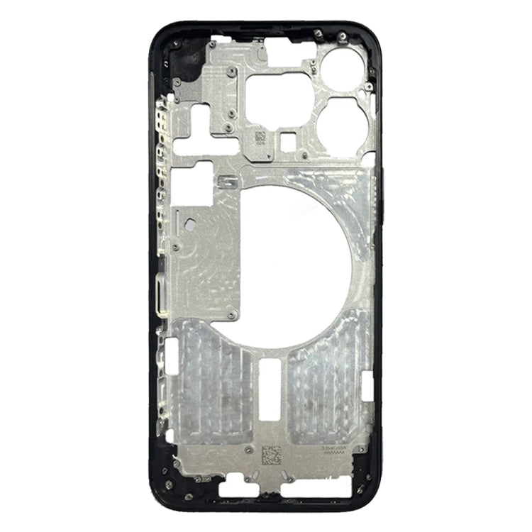 For iPhone 15 Pro Max Middle Frame Bezel Plate with Side Keys + Card Tray, Version:China Version(Black) by buy2fix