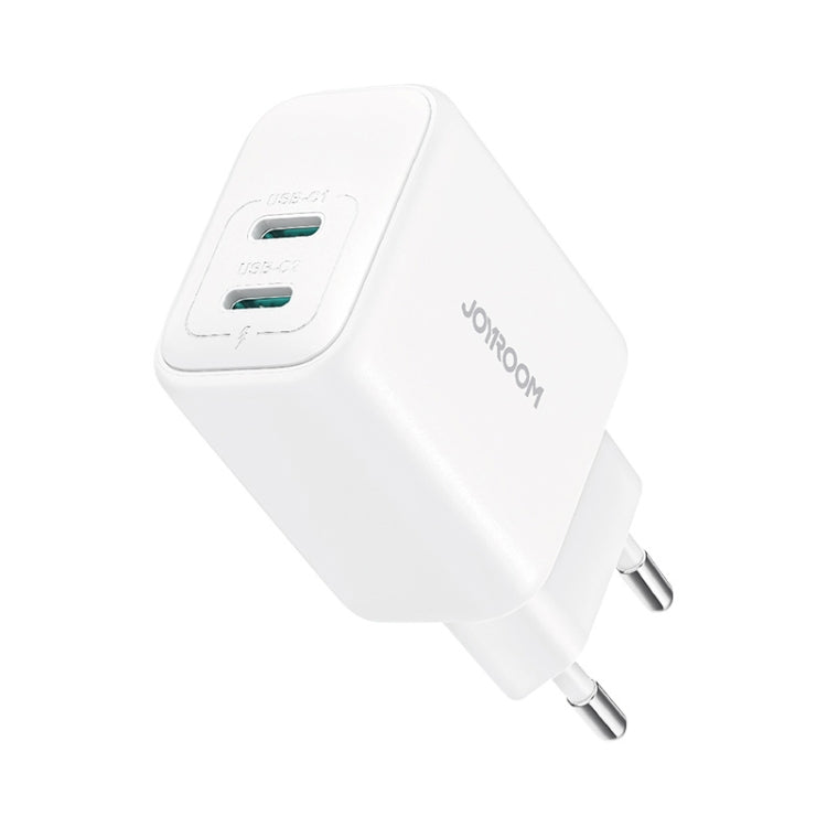 JOYROOM JR-TCF12 20W Dual USB-C / Type-C Fast Charger, Specification:EU Plug(White) - USB Charger by JOYROOM | Online Shopping UK | buy2fix