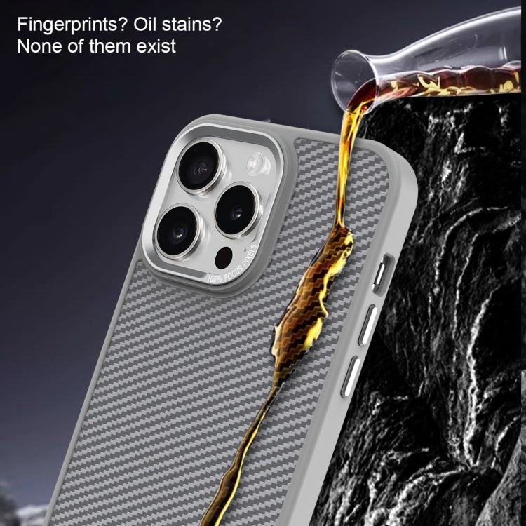 For iPhone 16 Carbon Fiber Texture MagSafe Magnetic Shockproof Phone Case(Blue) - iPhone 16 Cases by buy2fix | Online Shopping UK | buy2fix