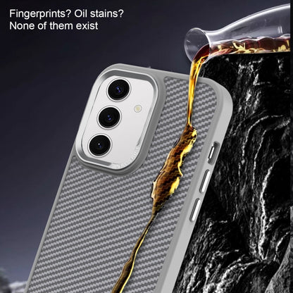 For Samsung Galaxy S24 Ultra 5G Carbon Fiber Texture MagSafe Magnetic Shockproof Phone Case(Black) - Galaxy S24 Ultra 5G Cases by buy2fix | Online Shopping UK | buy2fix