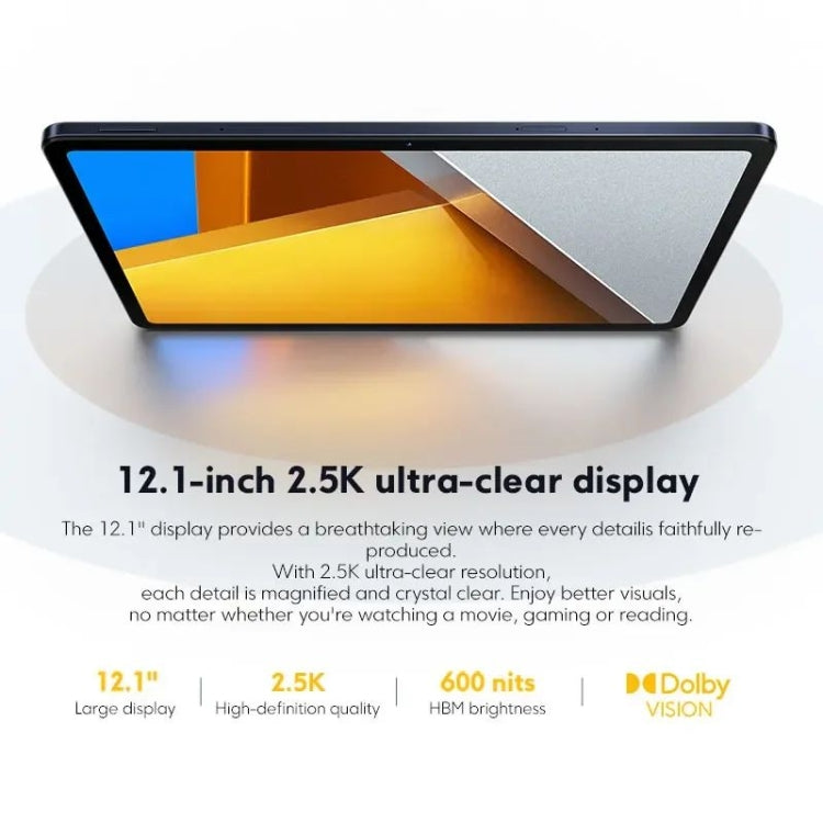 [HK Warehouse] Xiaomi Poco Pad 12.1 inch Tablet PC Global, 8GB+256GB, HyperOS Qualcomm Snapdragon 7s Gen2 Octa Core, 10000mAh Battery(Gray) - Other by Xiaomi | Online Shopping UK | buy2fix