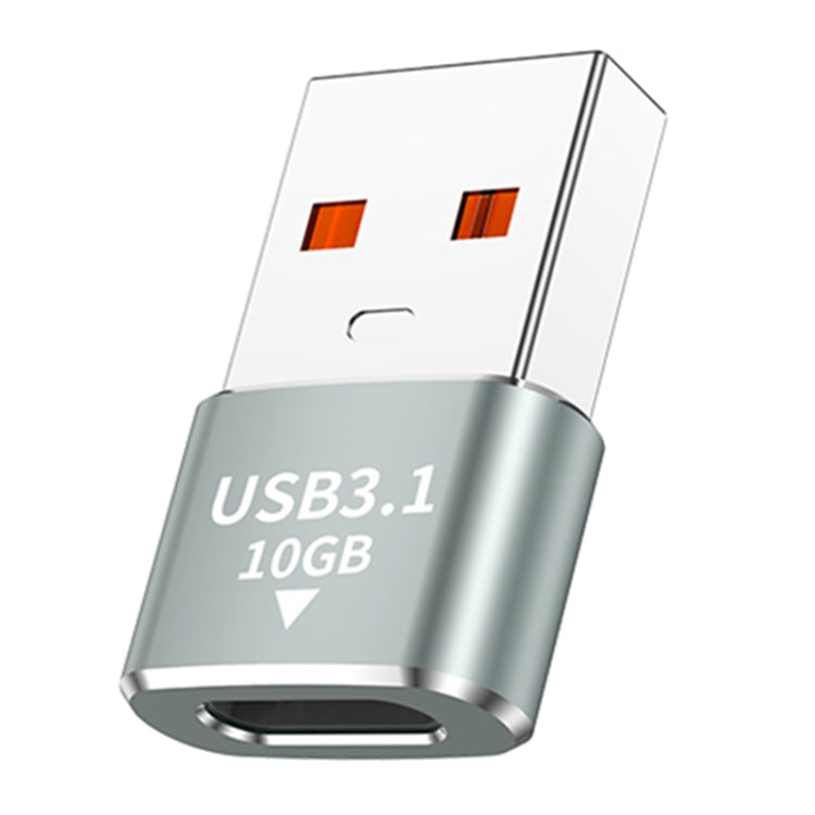 120W 10Gbps USB3.1 Male to USB-C / Type-C Female OTG Mini Adapter(Grey) - OTG Adapter by buy2fix | Online Shopping UK | buy2fix