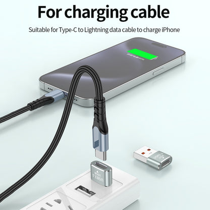 120W 10Gbps USB3.1 Male to USB-C / Type-C Female OTG Mini Adapter(Black) - OTG Adapter by buy2fix | Online Shopping UK | buy2fix