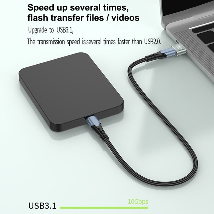 120W 10Gbps USB3.1 Male to USB-C / Type-C Female OTG Mini Adapter(Grey) - OTG Adapter by buy2fix | Online Shopping UK | buy2fix