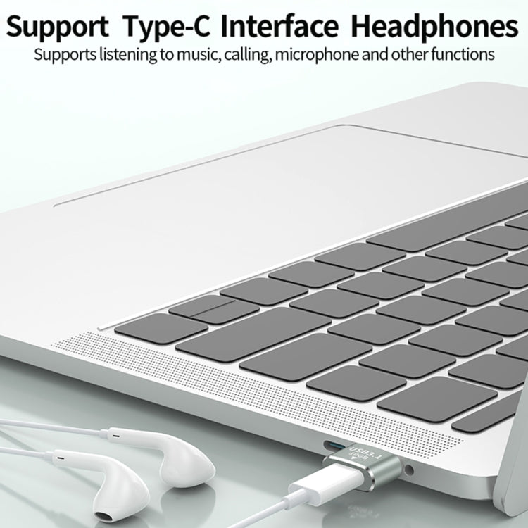 120W 10Gbps USB3.1 Male to USB-C / Type-C Female OTG Mini Adapter(Grey) - OTG Adapter by buy2fix | Online Shopping UK | buy2fix