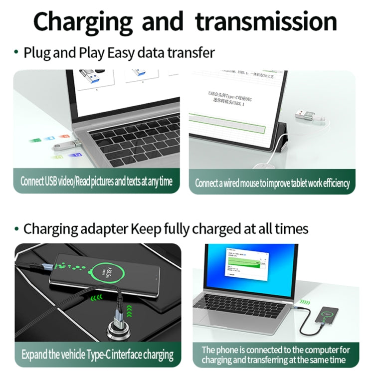 120W 10Gbps USB3.1 Male to USB-C / Type-C Female OTG Mini Adapter(Black) - OTG Adapter by buy2fix | Online Shopping UK | buy2fix