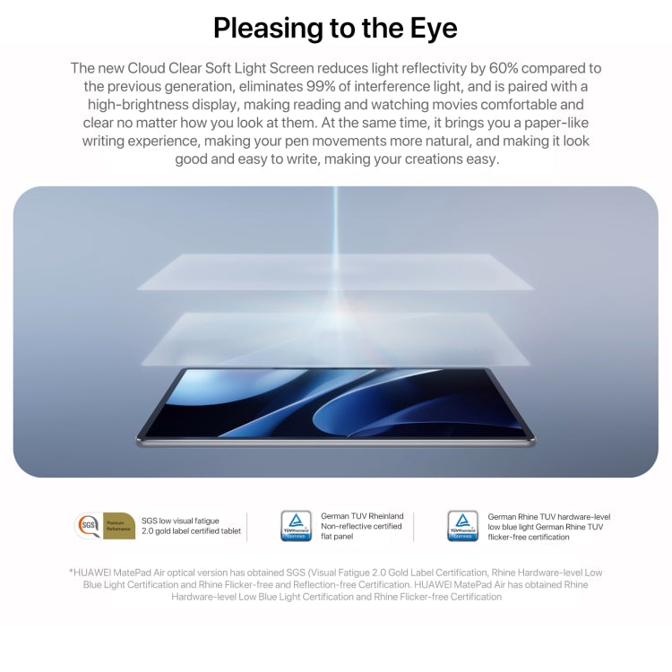 HUAWEI MatePad Air 12 inch WiFi Tablet PC, 12GB+256GB, HarmonyOS 4.2 Hisilicon Kirin 9000W, Not Support Google Play(Pink) by Huawei