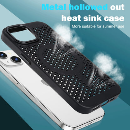 For iPhone 15 Ice Feeling Cooling MagSafe Magnetic Phone Case(Navy Blue) by buy2fix
