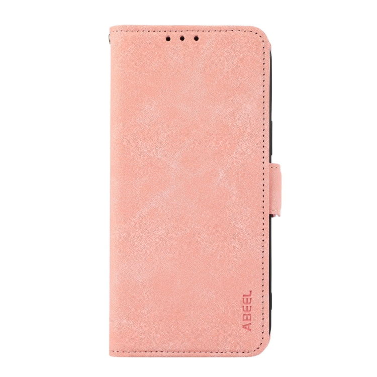 For OnePlus 13 ABEEL Frosted Magnetic RFID Leather Phone Case(Pink) - OnePlus Cases by buy2fix | Online Shopping UK | buy2fix