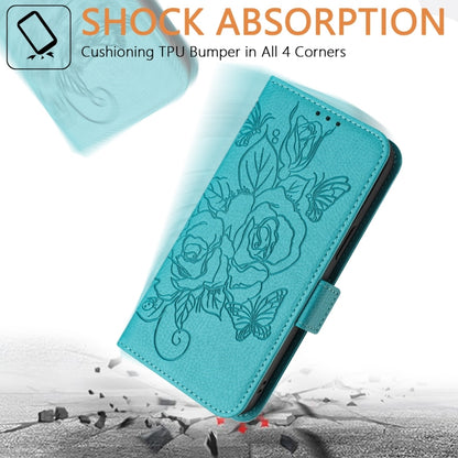 For Nothing CMF Phone 1 Embossed Rose RFID Anti-theft Leather Phone Case(Light Blue) - Nothing Cases by buy2fix | Online Shopping UK | buy2fix