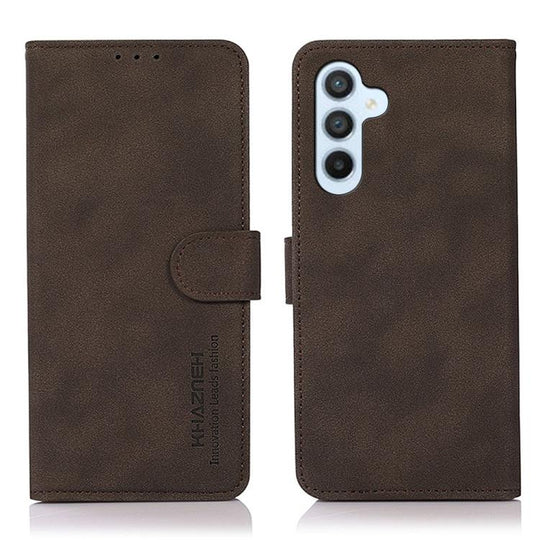 For Samsung Galaxy A17 5G/A18 5G KHAZNEH Matte Texture Leather Phone Case(Brown)