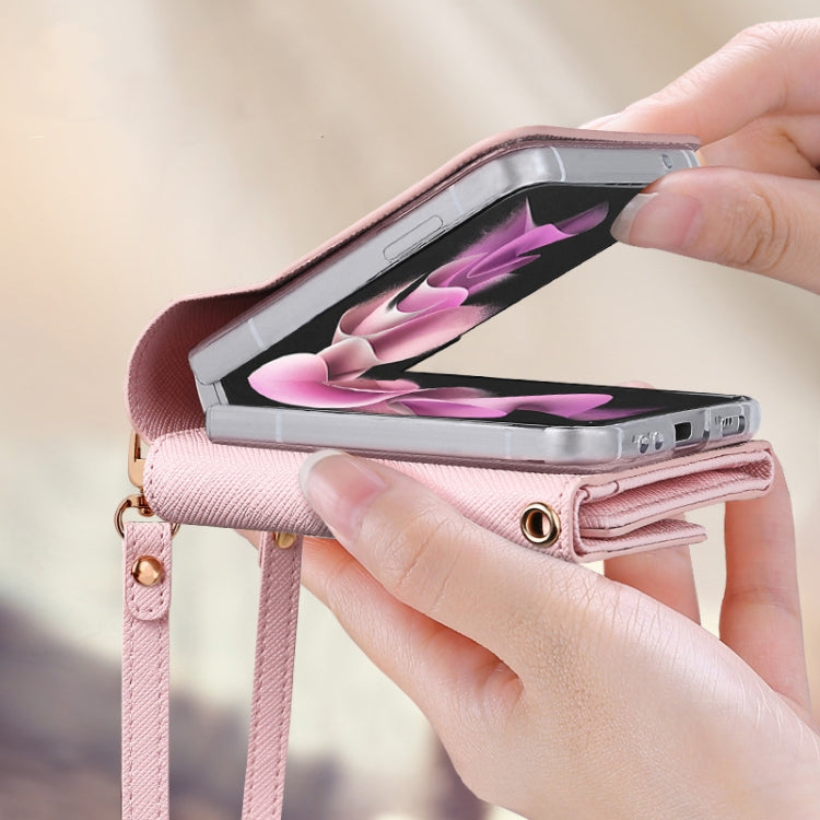 For Samsung Galaxy Z Flip4 VIETAO Portable Wallet Foldable PU Phone Case(Orange) - Galaxy Z Flip4 5G Cases by VIETAO | Online Shopping UK | buy2fix