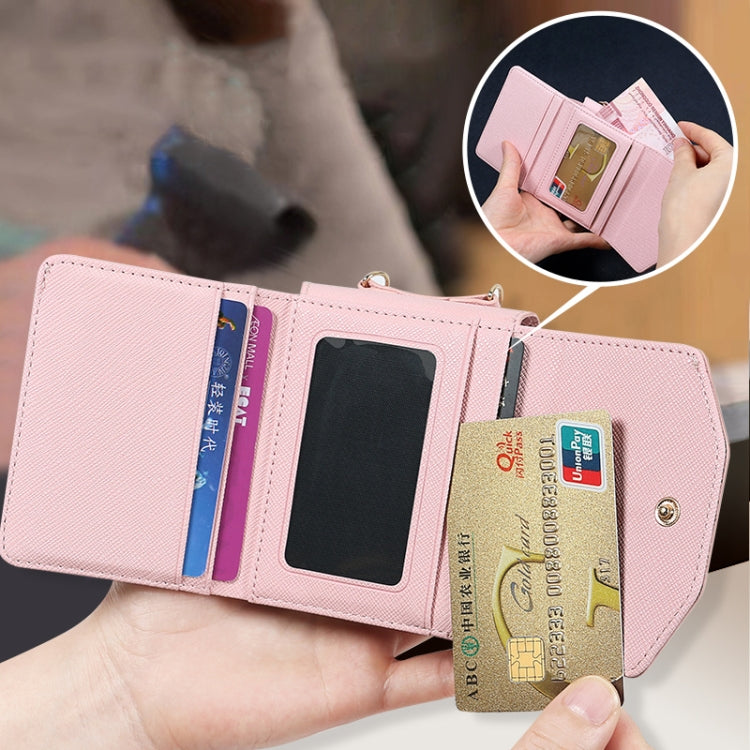 For Samsung Galaxy Z Flip4 VIETAO Portable Wallet Foldable PU Phone Case(Pink) - Galaxy Z Flip4 5G Cases by VIETAO | Online Shopping UK | buy2fix