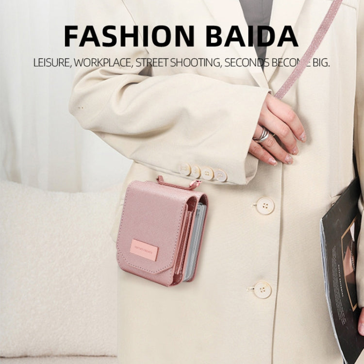 For Samsung Galaxy Z Flip5 VIETAO Portable Organ Style Wallet PU Phone Case(Black) - Galaxy Z Flip5 Cases by VIETAO | Online Shopping UK | buy2fix