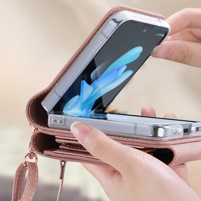 For Samsung Galaxy Z Flip5 VIETAO Portable Organ Style Wallet PU Phone Case(Red) - Galaxy Z Flip5 Cases by VIETAO | Online Shopping UK | buy2fix