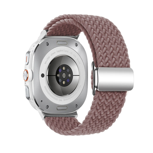 For Samsung Galaxy Watch Ultra 47mm / Ultra 2025 Nylon Loop Magnetic Buckle Watch Band(Smoke Purple) by buy2fix