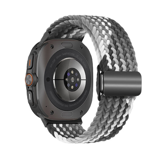 For Samsung Galaxy Watch Ultra 47mm / Ultra 2025 Nylon Loop Magnetic Buckle Watch Band(Dark Chocolate) by buy2fix