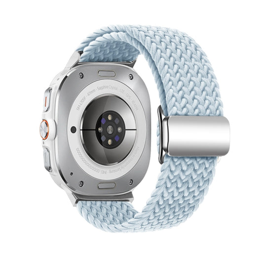 For Samsung Galaxy Watch Ultra 47mm / Ultra 2025 Nylon Loop Magnetic Buckle Watch Band(Fog Blue) by buy2fix