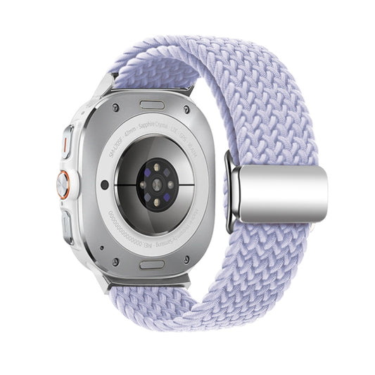 For Samsung Galaxy Watch Ultra 47mm / Ultra 2025 Nylon Loop Magnetic Buckle Watch Band(Fog Purple) by buy2fix