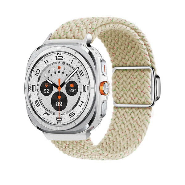 For Samsung Galaxy Watch Ultra 47mm / Ultra 2025 Nylon Loop Magnetic Buckle Watch Band(Colorful Starlight) by buy2fix