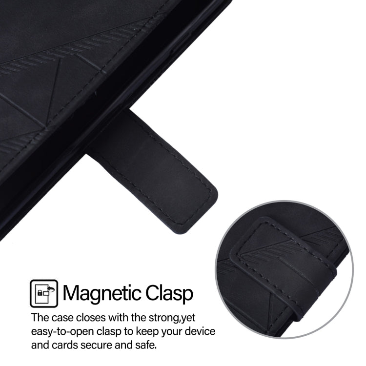 For Nothing CMF Phone 1 Crossbody 3D Embossed Flip Leather Phone Case(Black) - Nothing Cases by buy2fix | Online Shopping UK | buy2fix