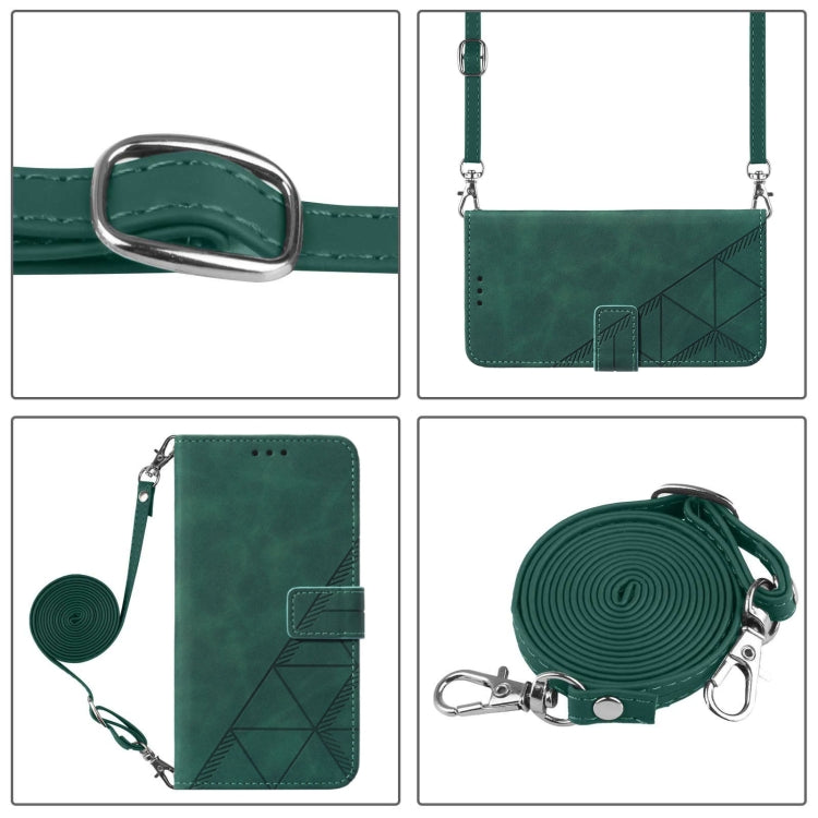 For Nothing CMF Phone 1 Crossbody 3D Embossed Flip Leather Phone Case(Green) - More Brand by buy2fix | Online Shopping UK | buy2fix