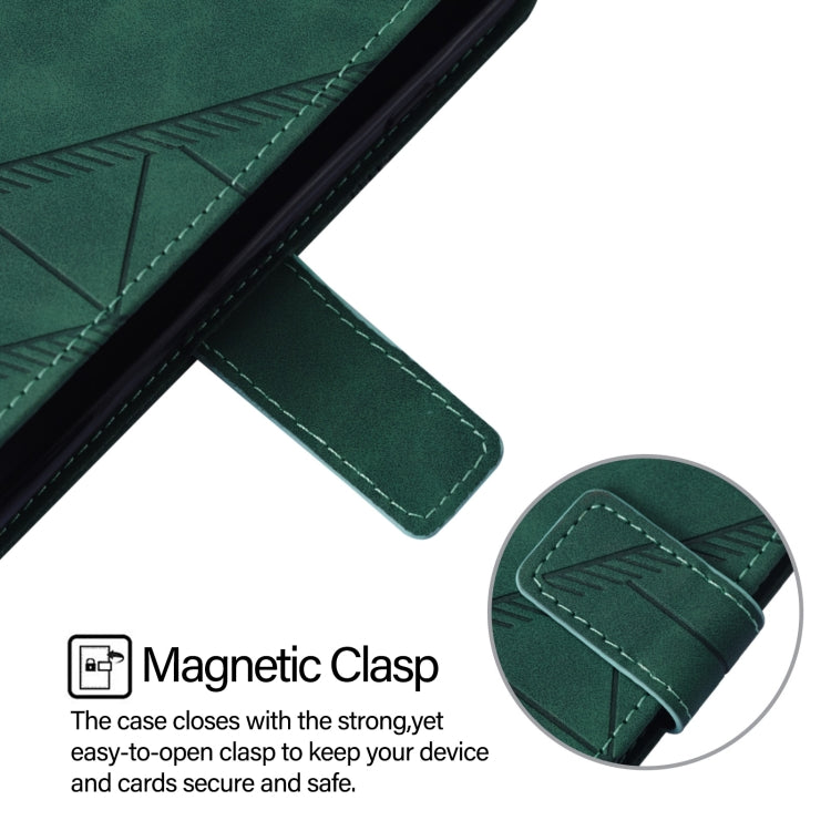 For Nothing CMF Phone 1 Crossbody 3D Embossed Flip Leather Phone Case(Green) - More Brand by buy2fix | Online Shopping UK | buy2fix