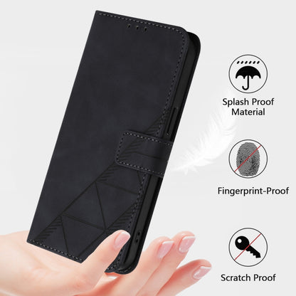 For Redmi K70 Ultra 5G Global Crossbody 3D Embossed Flip Leather Phone Case(Black) - Xiaomi Cases by buy2fix | Online Shopping UK | buy2fix