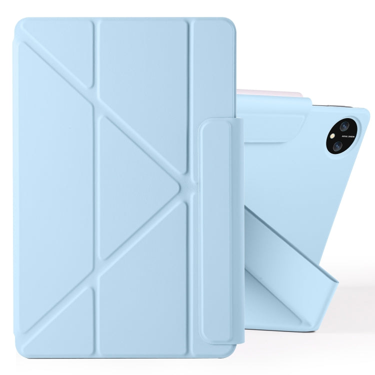 For Honor MagicPad 2 12.3 Fixed Buckle Magnetic Deformation Leather Tablet Case(Ice Blue) - Honor by buy2fix | Online Shopping UK | buy2fix