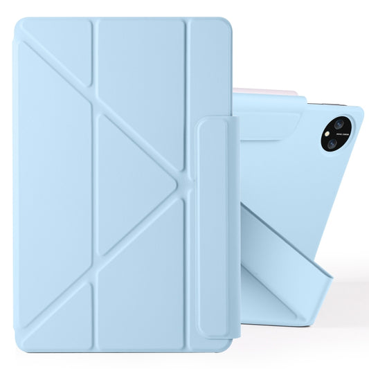 For Honor MagicPad 2 12.3 Fixed Buckle Magnetic Deformation Leather Tablet Case(Ice Blue) - Honor by buy2fix | Online Shopping UK | buy2fix