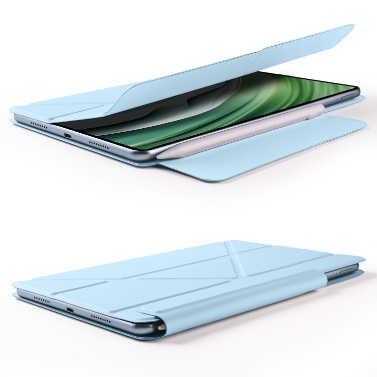 For Honor MagicPad 2 12.3 Fixed Buckle Magnetic Deformation Leather Tablet Case(Ice Blue) - Honor by buy2fix | Online Shopping UK | buy2fix