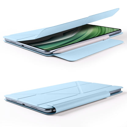 For Honor MagicPad 2 12.3 Fixed Buckle Magnetic Deformation Leather Tablet Case(Ice Blue) - Honor by buy2fix | Online Shopping UK | buy2fix
