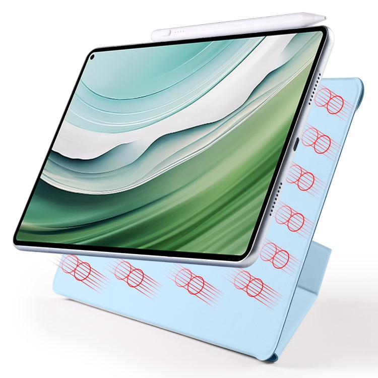 For Honor MagicPad 2 12.3 Fixed Buckle Magnetic Deformation Leather Tablet Case(Ice Blue) - Honor by buy2fix | Online Shopping UK | buy2fix