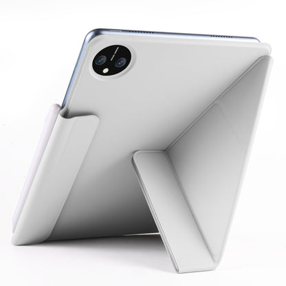 For Honor MagicPad 2 12.3 Fixed Buckle Magnetic Deformation Leather Tablet Case(Grey) - Honor by buy2fix | Online Shopping UK | buy2fix