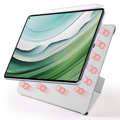 For Honor MagicPad 2 12.3 Fixed Buckle Magnetic Deformation Leather Tablet Case(Grey) - Honor by buy2fix | Online Shopping UK | buy2fix