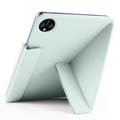 For Honor MagicPad 2 12.3 Fixed Buckle Magnetic Deformation Leather Tablet Case(Baby Green) - Honor by buy2fix | Online Shopping UK | buy2fix