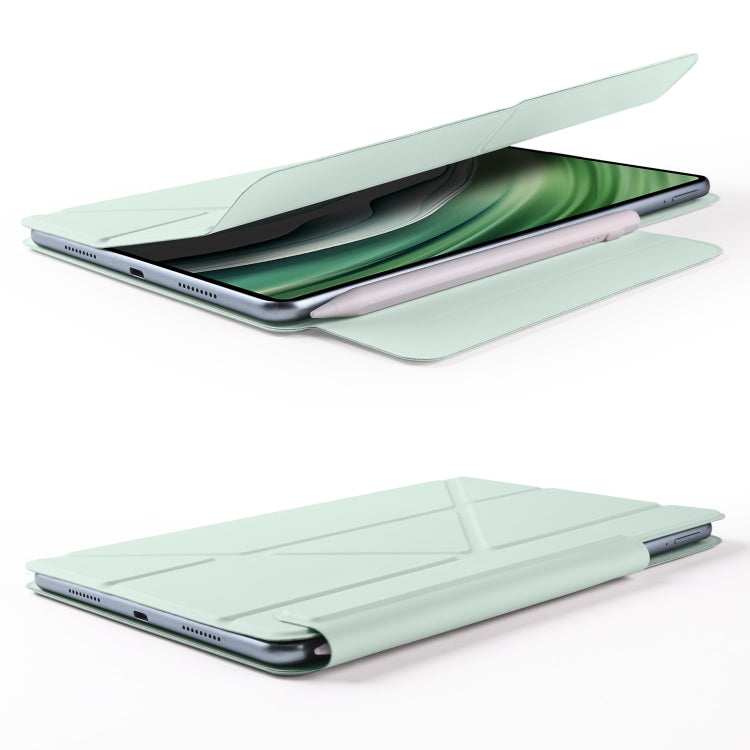 For Honor MagicPad 2 12.3 Fixed Buckle Magnetic Deformation Leather Tablet Case(Baby Green) - Honor by buy2fix | Online Shopping UK | buy2fix