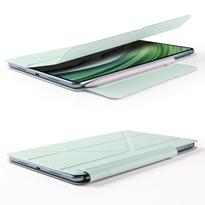 For Honor MagicPad 2 12.3 Fixed Buckle Magnetic Deformation Leather Tablet Case(Baby Green) - Honor by buy2fix | Online Shopping UK | buy2fix