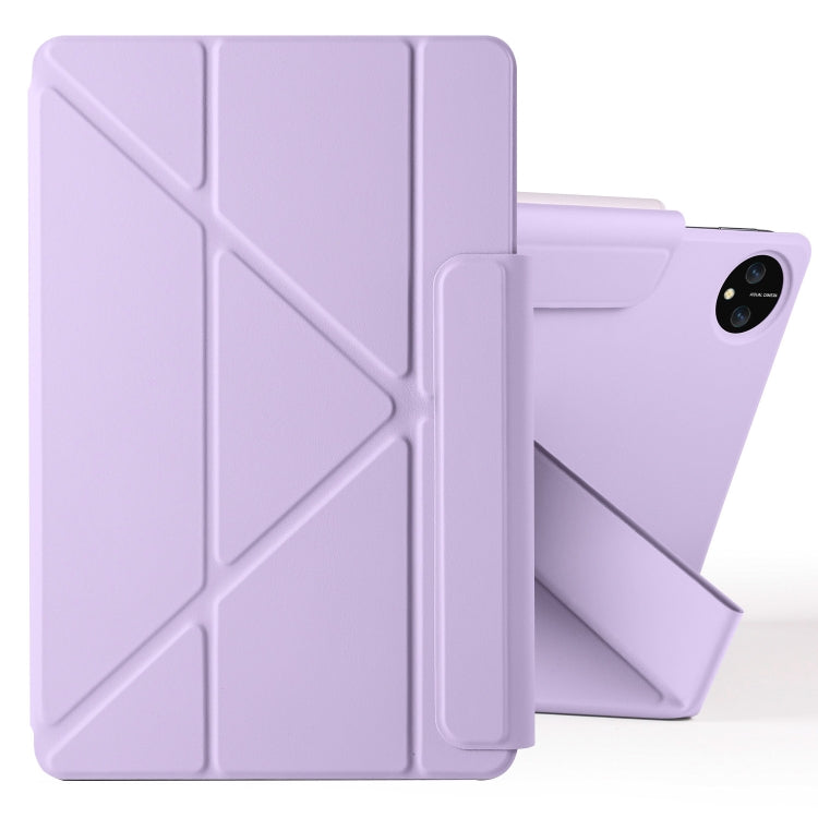 For Honor MagicPad 2 12.3 Fixed Buckle Magnetic Deformation Leather Tablet Case(Taro Purple) - Honor by buy2fix | Online Shopping UK | buy2fix