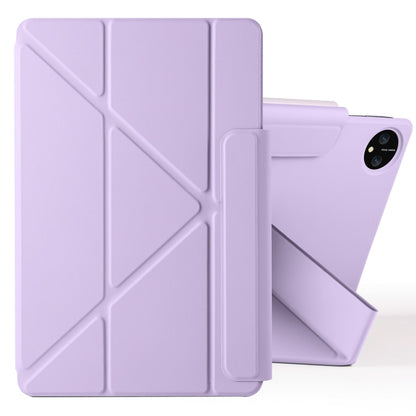 For Honor MagicPad 2 12.3 Fixed Buckle Magnetic Deformation Leather Tablet Case(Taro Purple) - Honor by buy2fix | Online Shopping UK | buy2fix