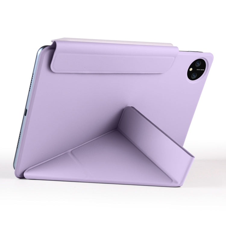 For Honor MagicPad 2 12.3 Fixed Buckle Magnetic Deformation Leather Tablet Case(Taro Purple) - Honor by buy2fix | Online Shopping UK | buy2fix