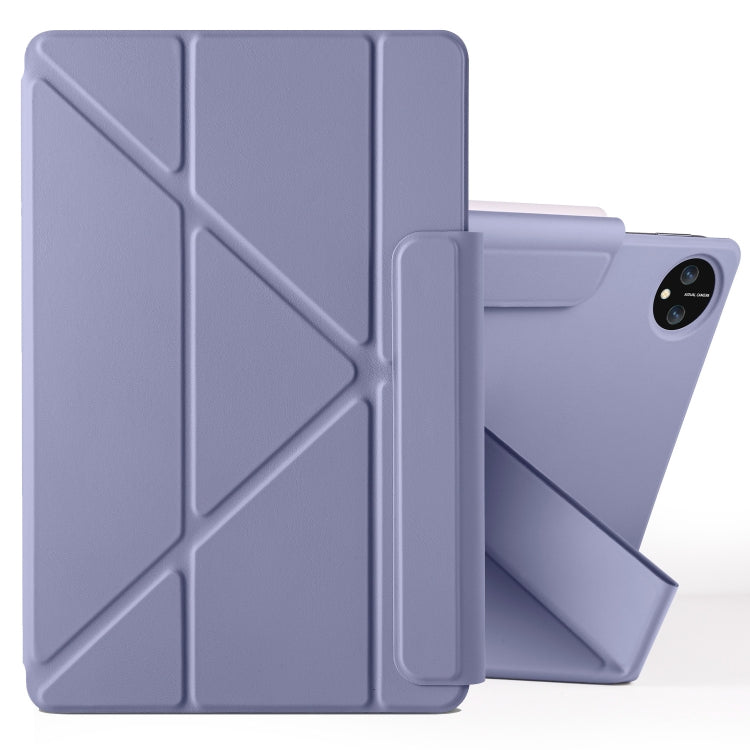 For Honor MagicPad 2 12.3 Fixed Buckle Magnetic Deformation Leather Tablet Case(Lavender Purple) - Honor by buy2fix | Online Shopping UK | buy2fix