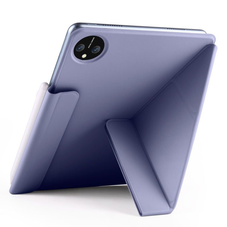 For Honor MagicPad 2 12.3 Fixed Buckle Magnetic Deformation Leather Tablet Case(Lavender Purple) - Honor by buy2fix | Online Shopping UK | buy2fix