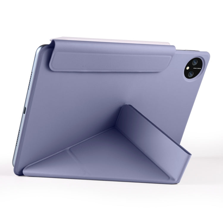 For Honor MagicPad 2 12.3 Fixed Buckle Magnetic Deformation Leather Tablet Case(Lavender Purple) - Honor by buy2fix | Online Shopping UK | buy2fix