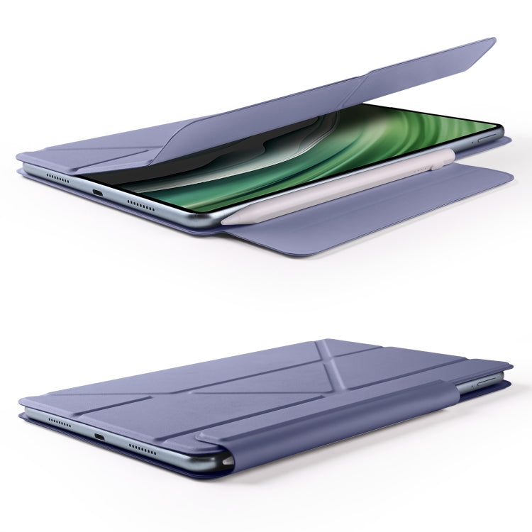 For Honor MagicPad 2 12.3 Fixed Buckle Magnetic Deformation Leather Tablet Case(Lavender Purple) - Honor by buy2fix | Online Shopping UK | buy2fix